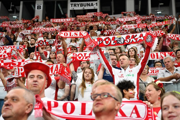 Kibice podczas towarzyskiego meczu reprezentacji Polski z Ukrainą /Piotr Polak /PAP