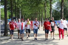 Kibice przed meczem Szwajcaria - Polska
