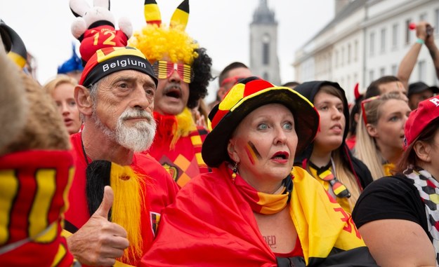 Kibice reprezentacji Belgii /SEBASTIEN COURDJI  /PAP/EPA