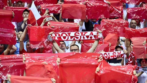 Kibice reprezentacji Polski podczas meczu z Izraelem /Piotr Nowak /PAP