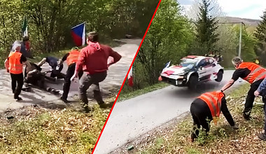 Kibice urządzili bójkę na trasie rajdu WRC. Od tragedii dzieliły ich sekundy