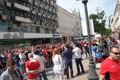 Kibice Widzewa walczą o nowy stadion. Protestowali przed magistratem