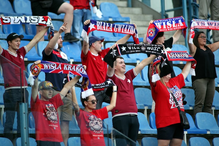 Kibice Wisły podczas meczu //Łukasz Gągulski /PAP