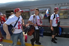 Kibice z Rosji przybyli do Warszawy