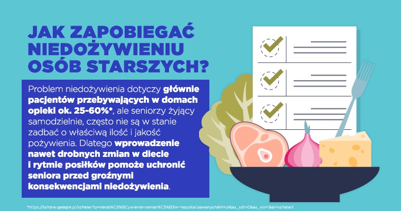 Kiedy senior nie ma apetytu -jak zapobiegać niedożywieniu [INFOGRAFIKA] /INTERIA.PL