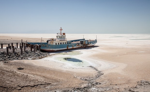 Kiedyś największe słone jezioro Azji. Dziś tylko kilka kałuż