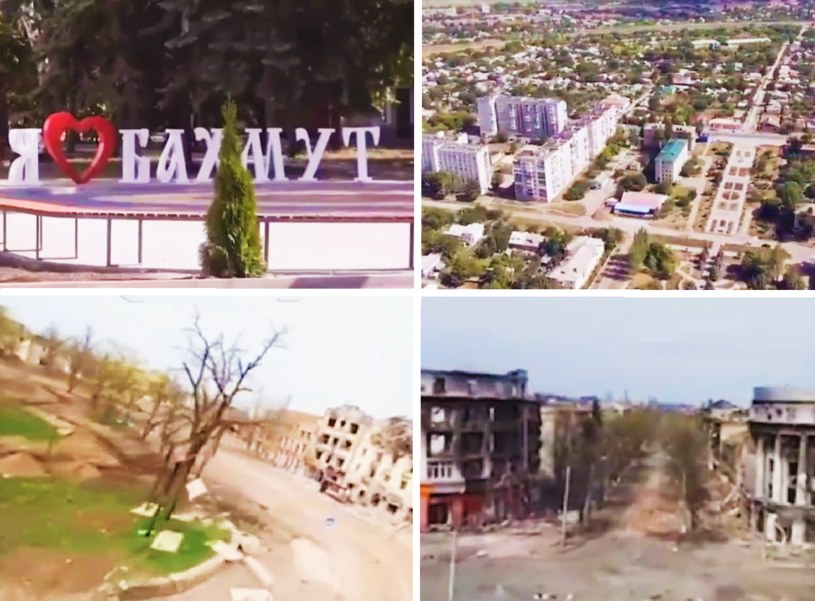 Kiedyś piękne miasto - dziś dymiące ruiny. Ukraiński Bachmut znika z powierzchni ziemi. / twitter @Gerashchenko_en /Twitter