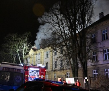 Kielce: Pożar dawnego szpitala MSWiA