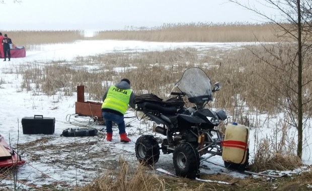 Kierował quadem, pod którym załamał się lód. Usłyszał zarzut 