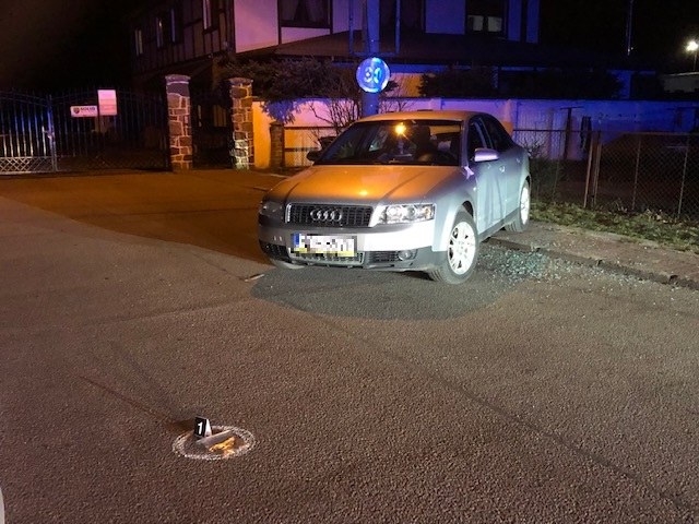 Kierowca audi przejechał  po stopie policjanta /Komenda Powiatowa Policji w Ostródzie  /Materiały prasowe