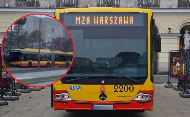 Kierowca autobusu wjechał na ścieżkę rowerową. Zaskakujące nagranie z Warszawy