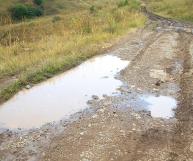 ​Kierowca bmw jechał pod prąd. Uciekając, ugrzązł w błocie