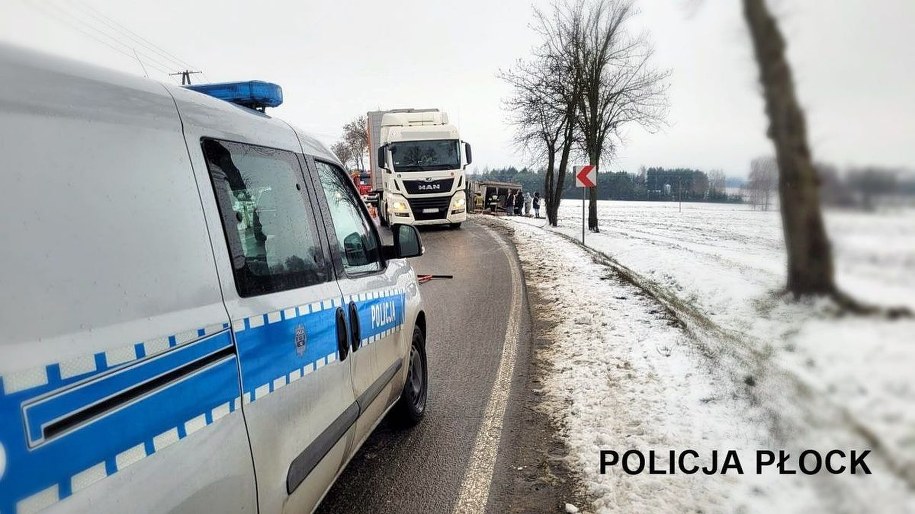 Kierowca ciężarówki był trzeźwy /KMP Płock /