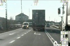Kierowca ciężarówki szarżował pod prąd na Podlasiu