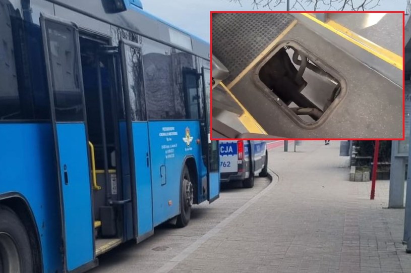 Kierowca dziurawego autobusu ukarany mandatem /KPP Piaseczno /materiały prasowe