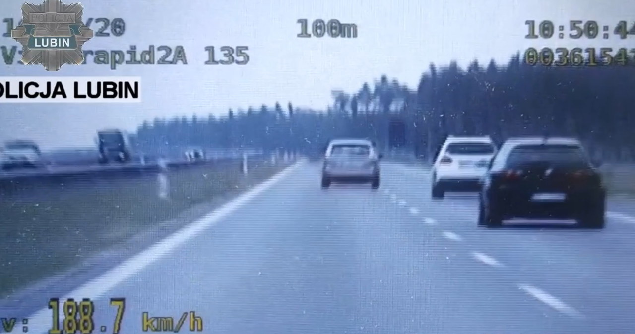 Kierowca jechał 189 km/h /Policja