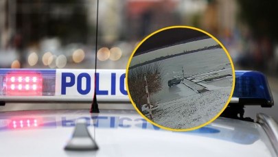 Kierowca jeździł po zamarzniętym zalewie. Zniszczył pomost ratowników [NAGRANIE]