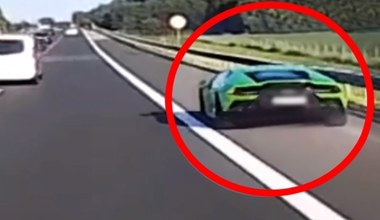 Kierowca Lamborghini pomylił autostradę A4 z torem. Policjanci proszą o pomoc