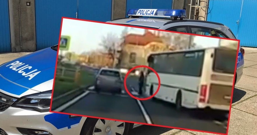 Kierowca Mercedesa omal nie potrącił pieszego na pasach /Policja