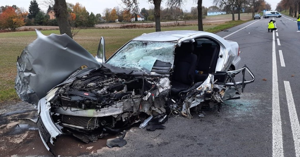 Kierowca Mercedesa zginął na miejscu /Policja