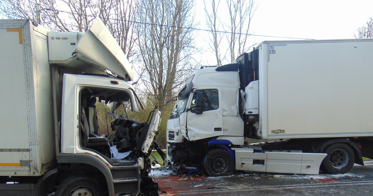 Kierowca Mercedesa został ciężko ranny /Policja