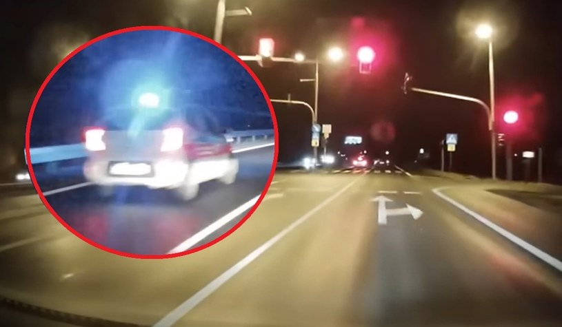 Kierowca przejechał na czerwonym świetle i pochwalił się tym w internecie. /