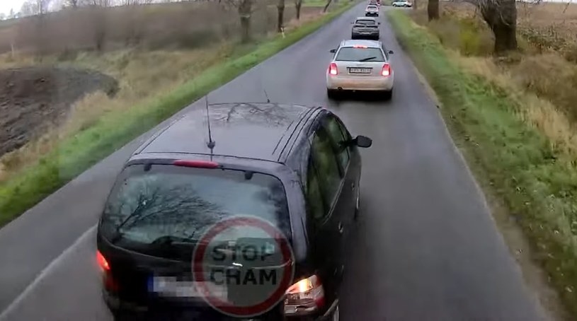 Kierowca Renault chciał "ukarać" kierującego ciężarówką, a sam poniesie konsekwencje swoich czynów. /STOP CHAM/ You Tube/ zrzut ekranu /