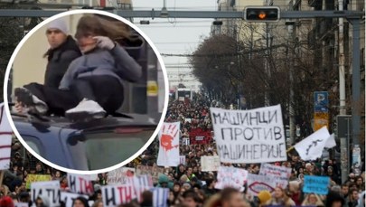 Kierowca wjechał w grupę demonstrantów w Belgradzie. Kobieta ciężko ranna