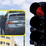 Kierowca wysiadł do policjantów, którzy go zatrzymali. A jego auto pojechało dalej