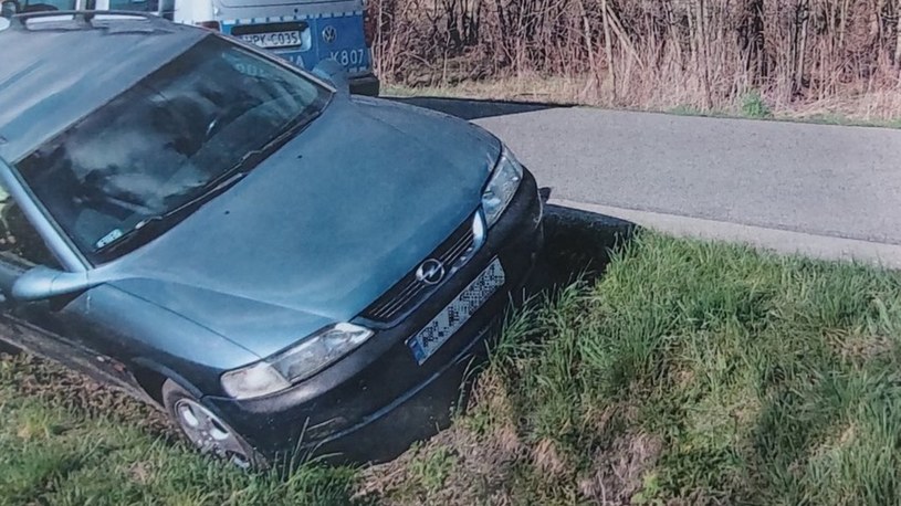 Kierowca zakończył podróż w przydrożnym rowie /Policja Podkarpacka /