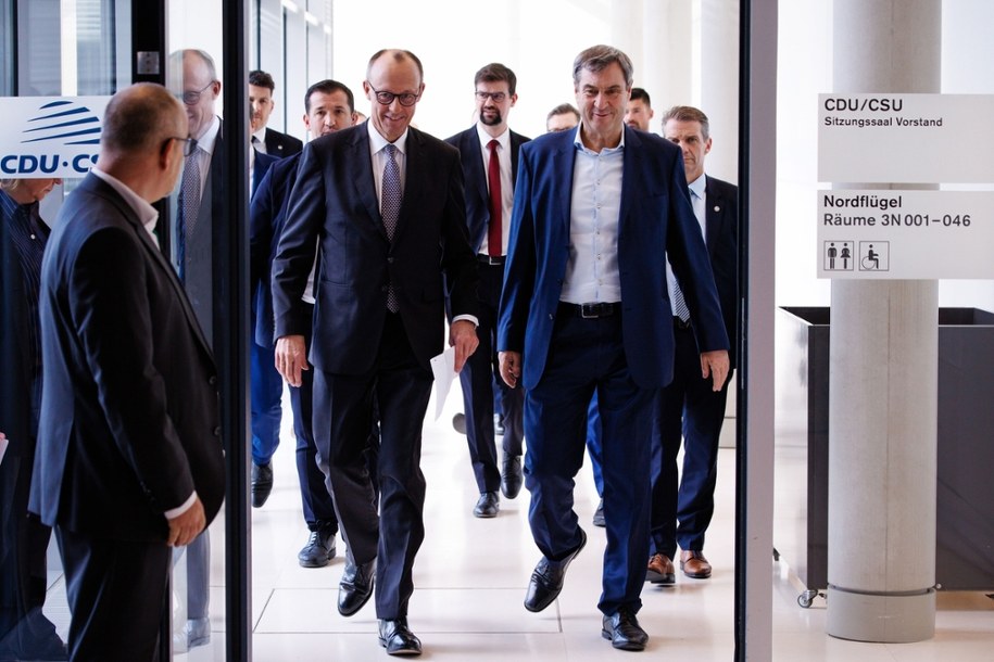 Kierownictwo chadeckich partii CDU i CSU spotkało się we wtorek rano /Clemens Bilan /PAP/EPA