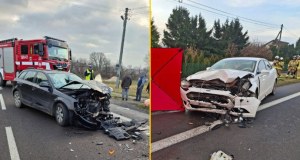 Kierująca audi śmiertelnie potraciła pieszego i zderzyła się z innym pojazdem 