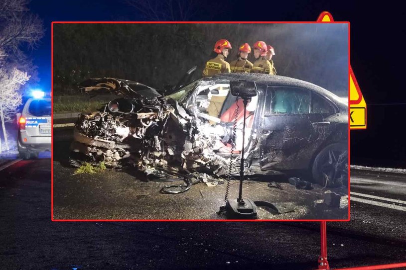 Kierujący Mercedesem zginął na miejscu /fot. Przemysław Ziemacki/EastNews, facebook.com/KMPSPGdansk/ /