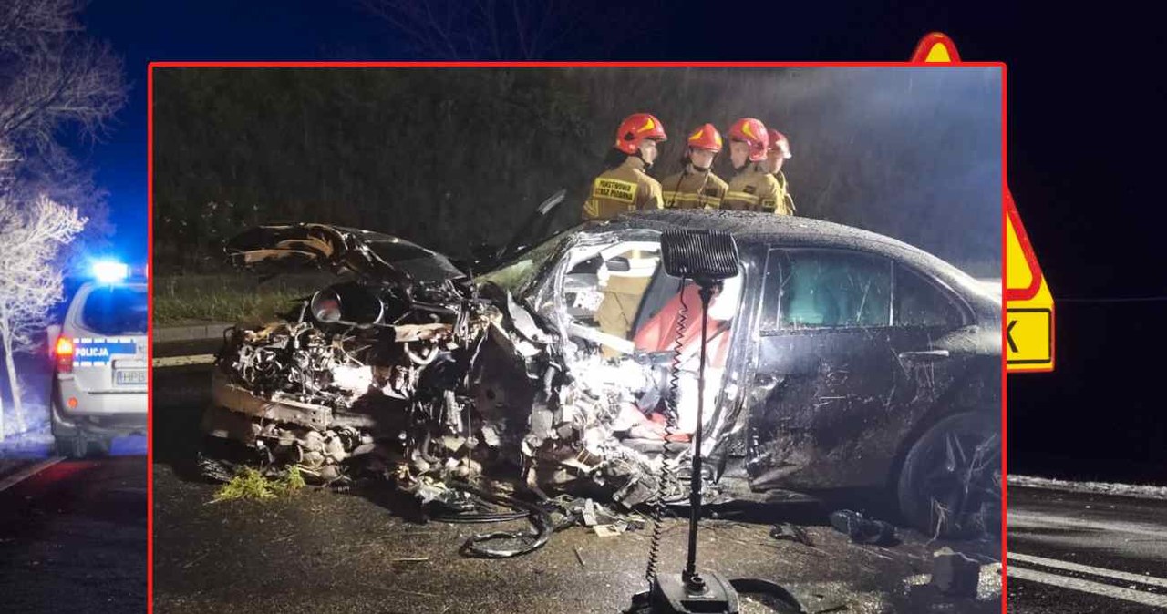 Kierujący Mercedesem zginął na miejscu /fot. Przemysław Ziemacki/EastNews, facebook.com/KMPSPGdansk/ /