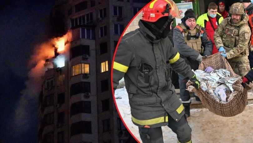 Kijów po rosyjskich zmasowanych atakach; Ukraina, luty 2026 /SERHII OKUNEV/AFP/East News/SERGEY BOBOK/AFP/East News /East News