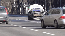 Kijów: Rosyjski pocisk trafił w samochód policyjny
