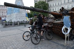 Kijów: Wystawa zniszczonego rosyjskiego sprzętu wojskowego