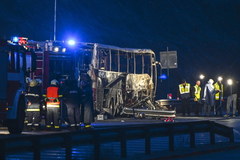 Kilkadziesiąt ofiar pożaru autobusu w Bułgarii