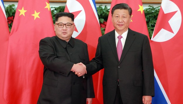 Kim Dzong Un i Xi Jinping /KCNA /PAP/EPA