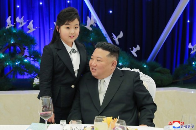 Kim Dzong Un z córką /KCNA /PAP/EPA