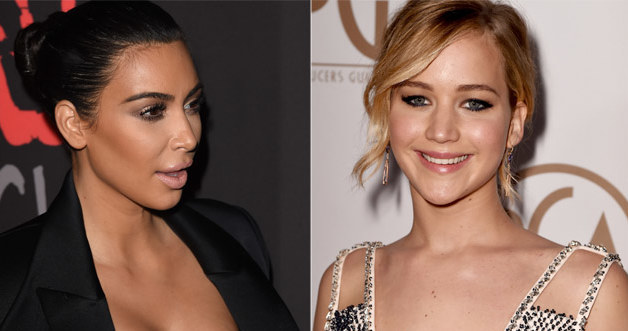 Kim Kardashian i Jennifer Lawrence /Jason Merritt, Kevin Winter /Getty Images