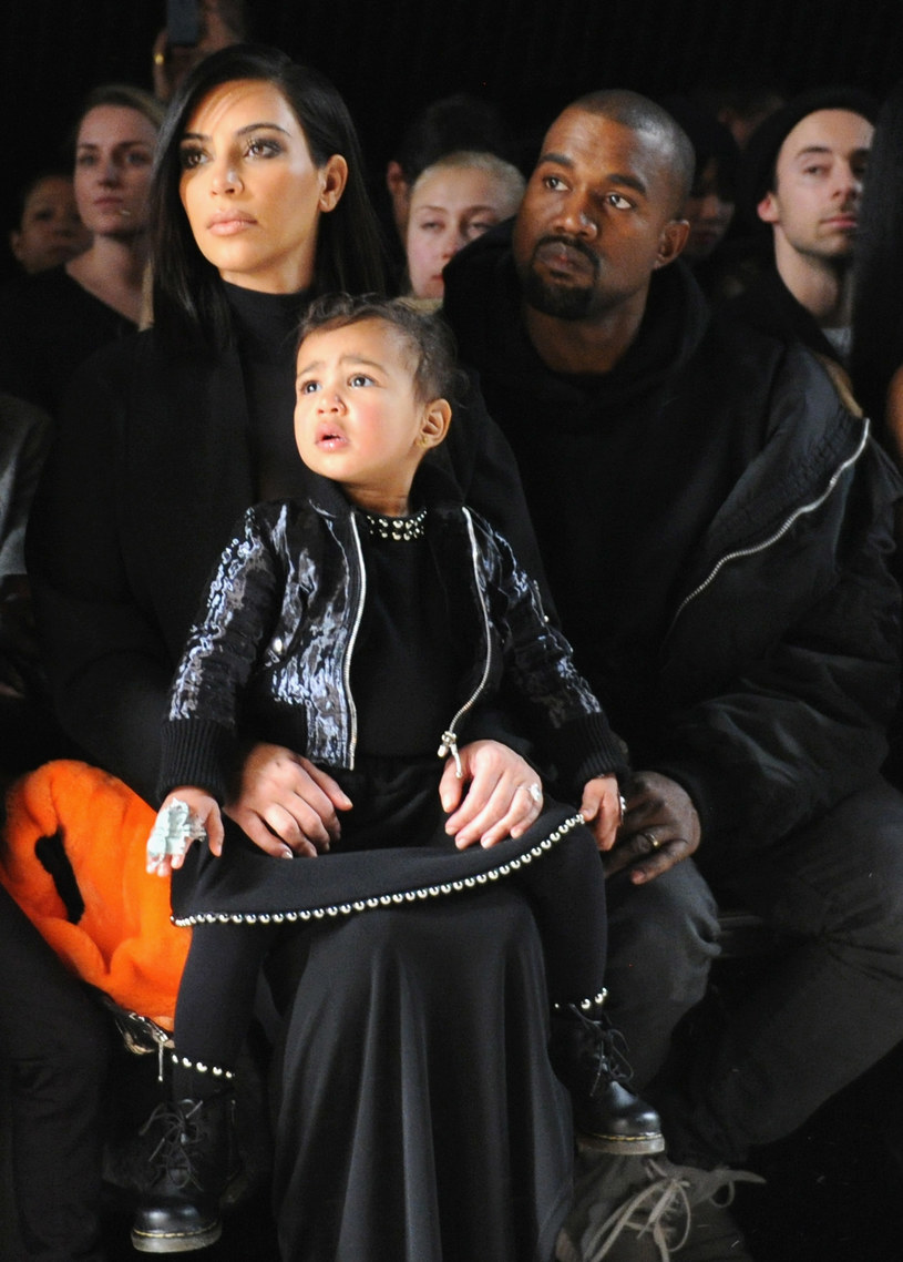 Kim Kardashian i Kanye West z córką North /Craig Barritt /Getty Images