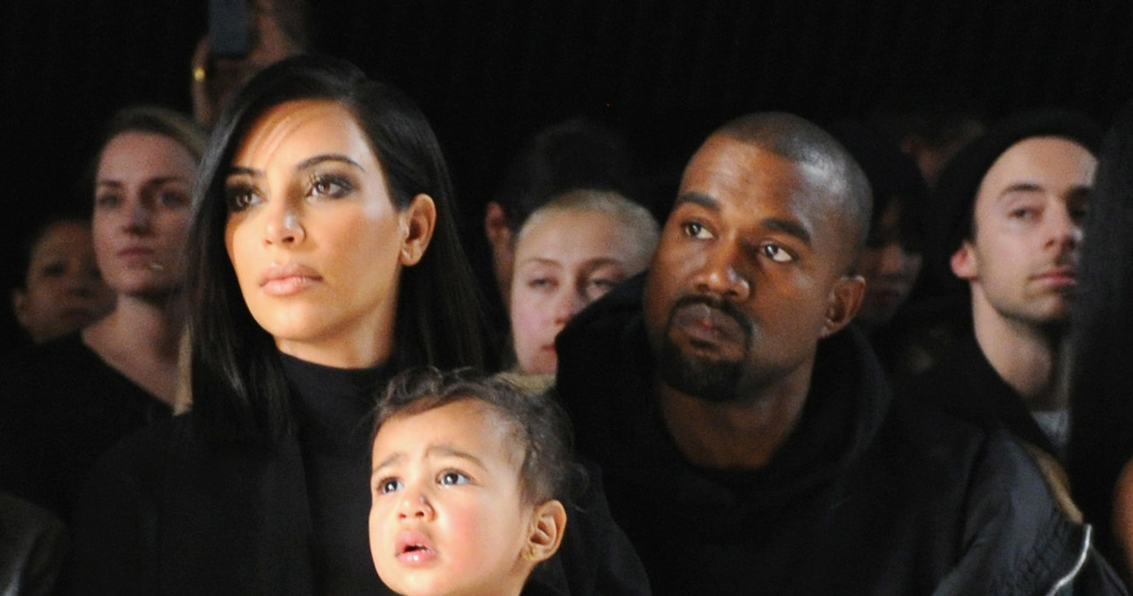 Kim Kardashian i Kanye West z córką North /Craig Barritt /Getty Images