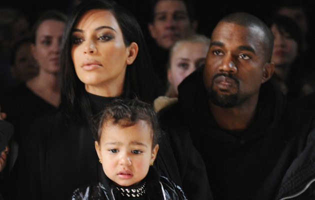 Kim Kardashian i Kanye West z córką /Craig Barritt /Getty Images