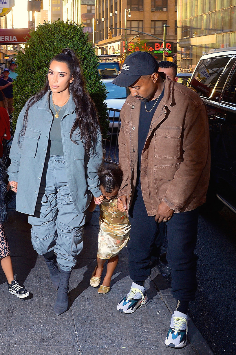 Kim Kardashian i Kanye West z córką /GC Images /Getty Images