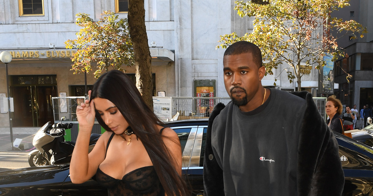 Kim Kardashian i Kanye West /PFW16 / Backgrid UK /Agencja FORUM