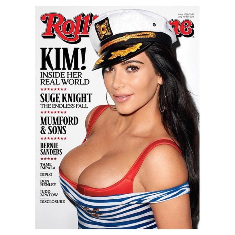 Kim Kardashian na okładce "Rolling Stone" /face to face /Reporter