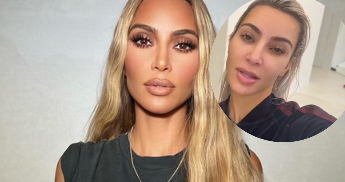 Kim Kardashian w naturalnej wersji. Bez doczepów, filtrów i makijażu nie przypomina siebie /@kimkardashian /Instagram