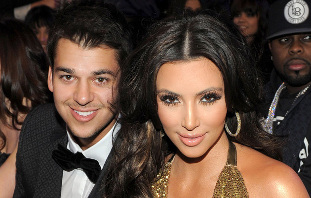 Kim Kardashian z bratem /Larry Busacca /Getty Images