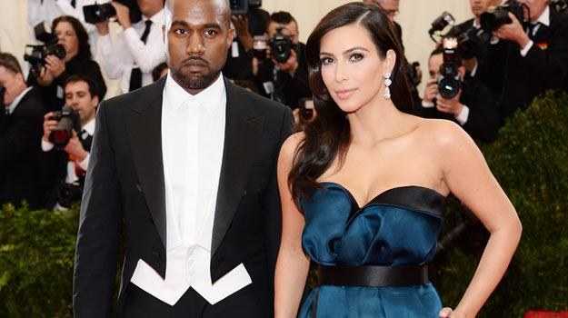 Kim Kardashian z obecnym małżonkiem, raperem Kanye'em Westem - fot. Dimitrios Kambouris /Getty Images